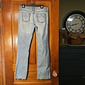 Vintage Y2K Paris Blues Flare Jeans Junior Size 11 | Light Stone Washed Retro